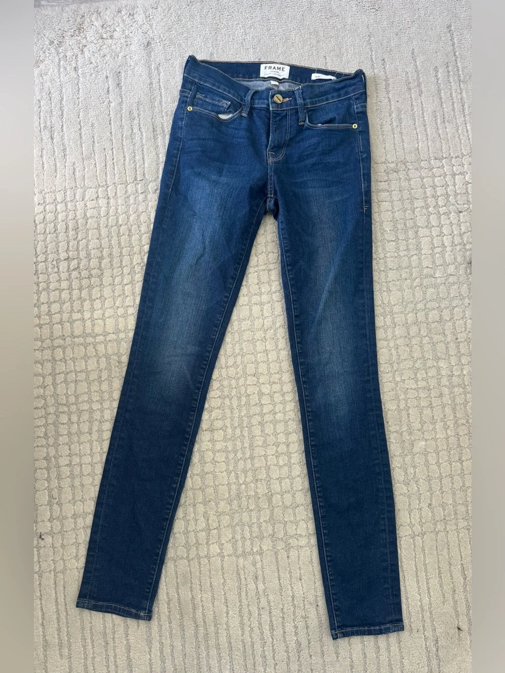 FRAME Le Skinny de Jeanne Skinny Jeans | Dark Wash | Size 25